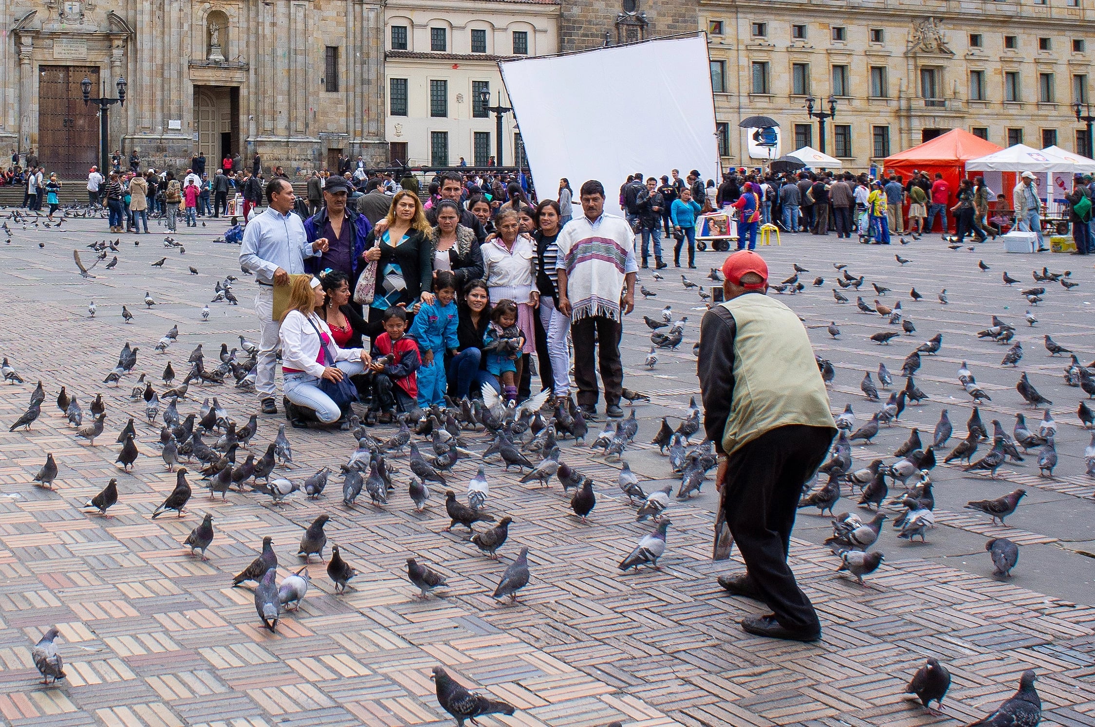 People watching at Plaza Bolivar
