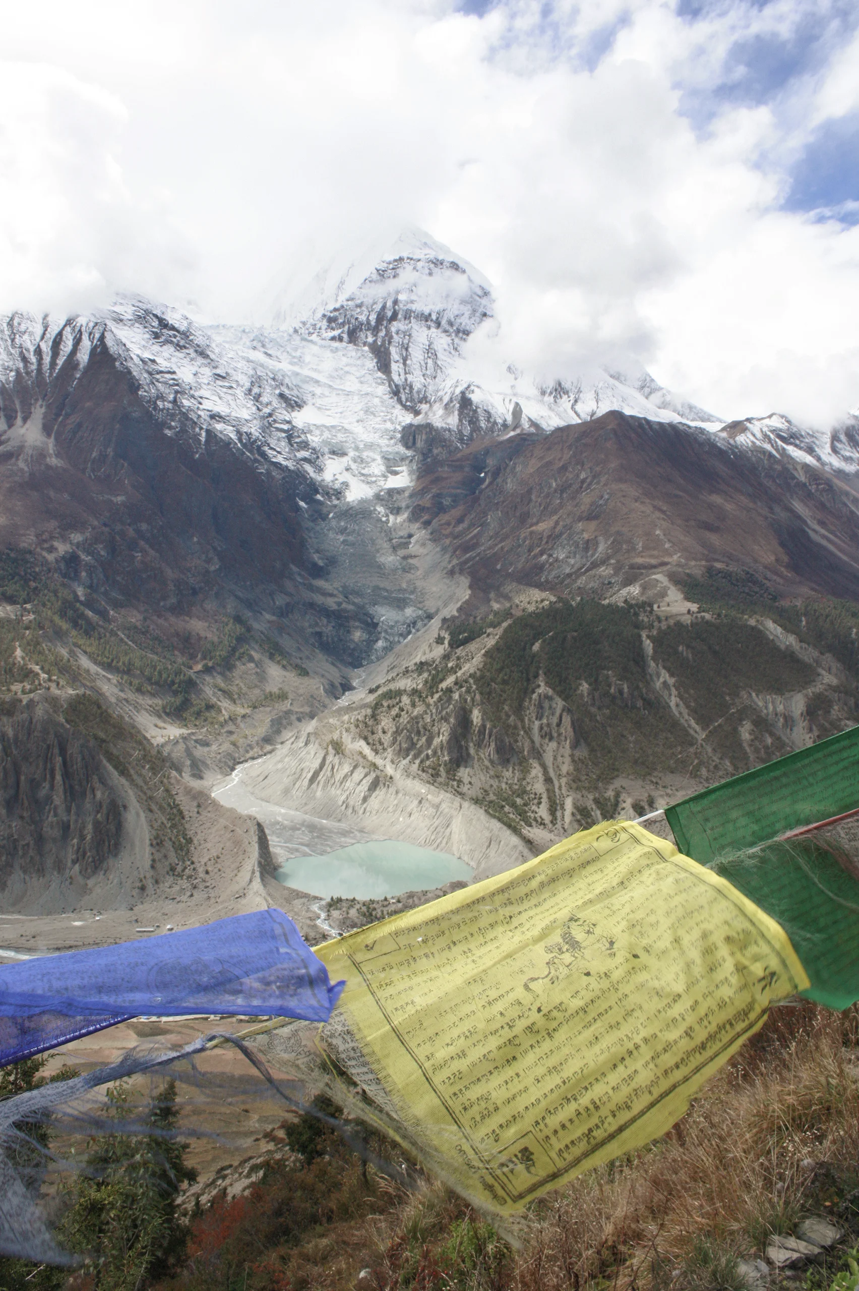 View from the the Himalayas, reaching Manang